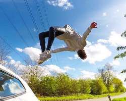 Kieran can also do a backflip.